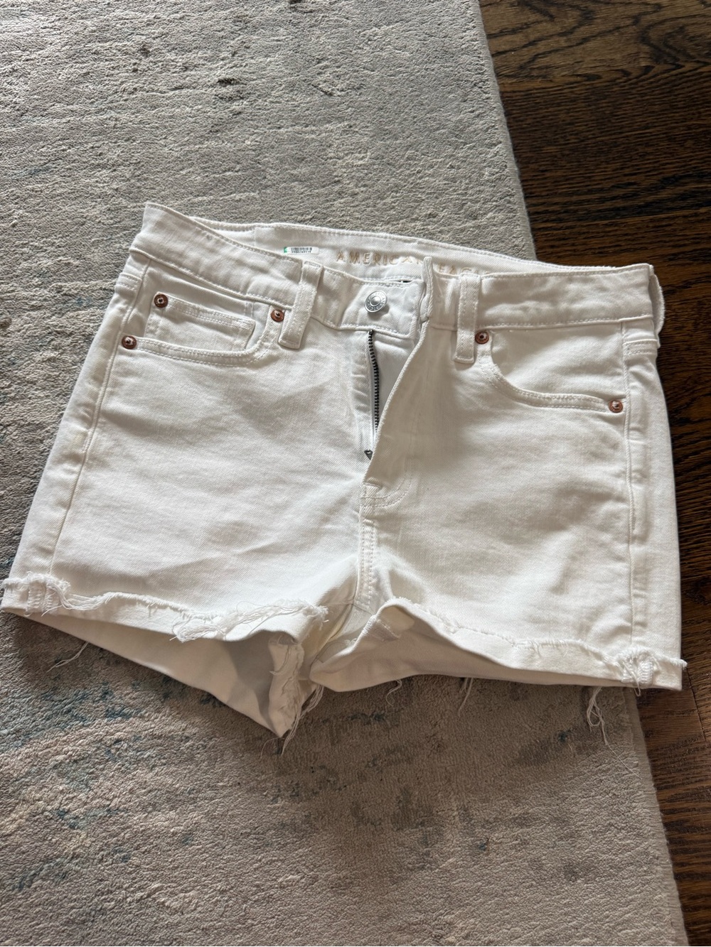 American Eagle Outfitters White Denim Cutoff Shorts